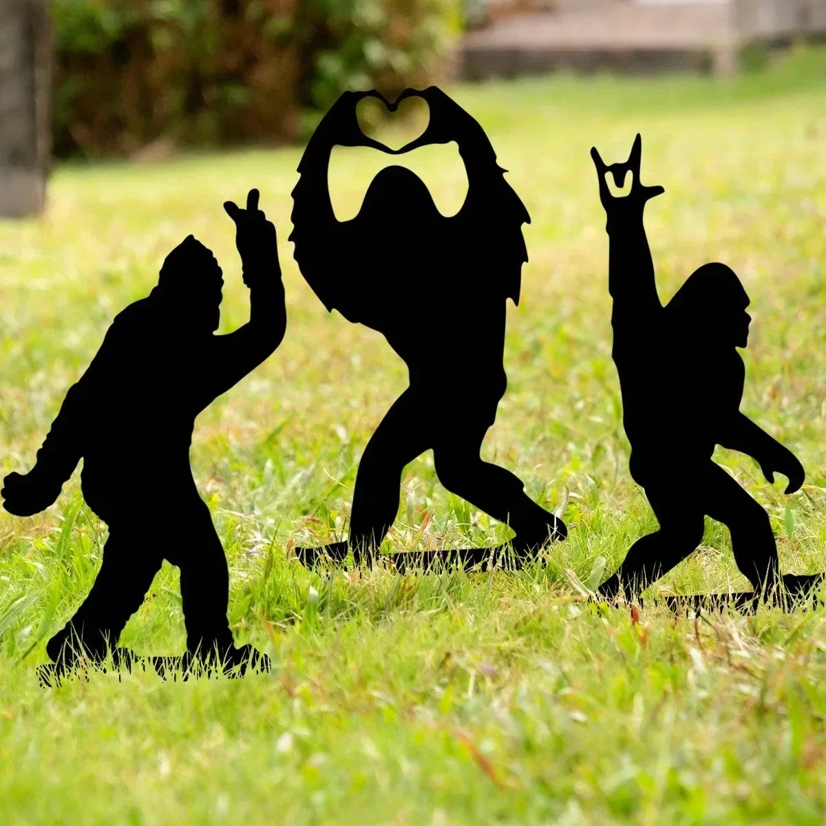 Metal Decorative Garden Stakes Sasquatch Gifts For Men Women, Sasquatch Statue Decorations Outdoor,Iron Art, Iron Art Silhouette
