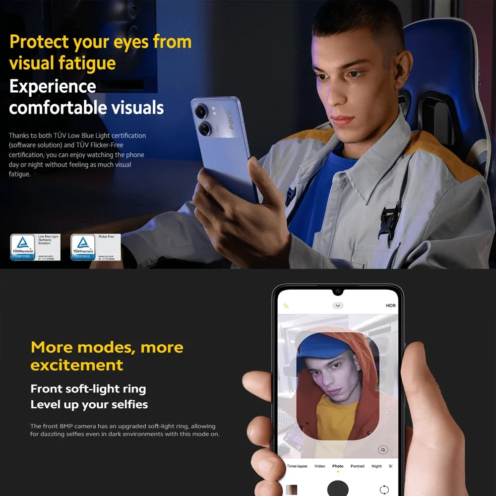 Xiaomi Poco C65 6.74-inch Helio G85 processor 8 million front camera selfie lens 8GB+256GB memory camera phone