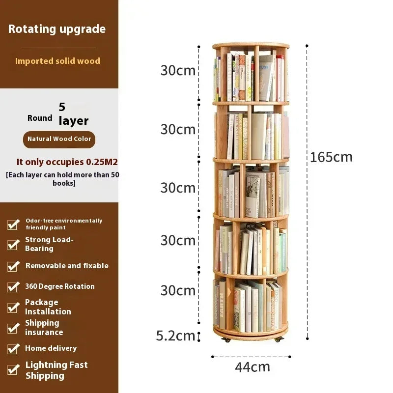 Vertical Rotating Bookcase