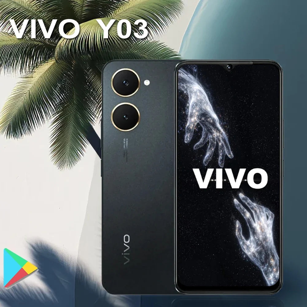 VIVO Y03 4G original fashion smart phone 8GB+256gb large memory/5000mah long standby battery