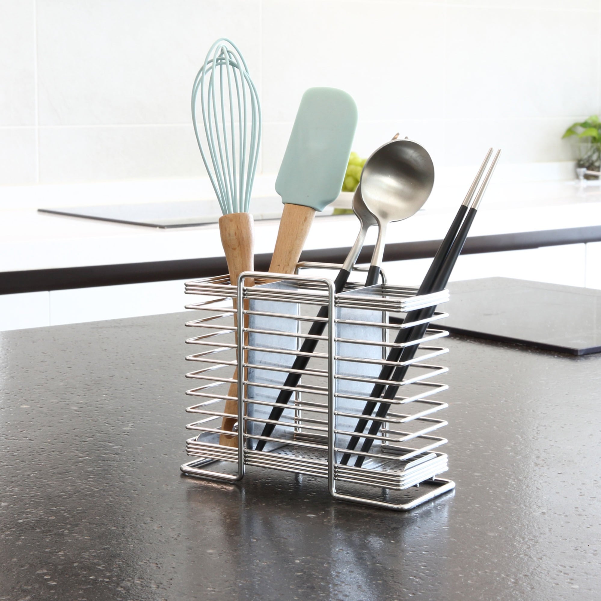 Stand-type Rectangular Cutlery Container