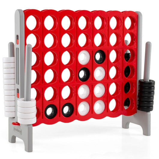 Jumbo 4-to-Score Game Set for Kids and Adults 3.5FT Tall by 4FT Wide Oversized Family Fun Game-Blue