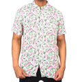 Adult Halloween Tropical Hopper Costume Cosplay Hawaiian Button Down Shirt