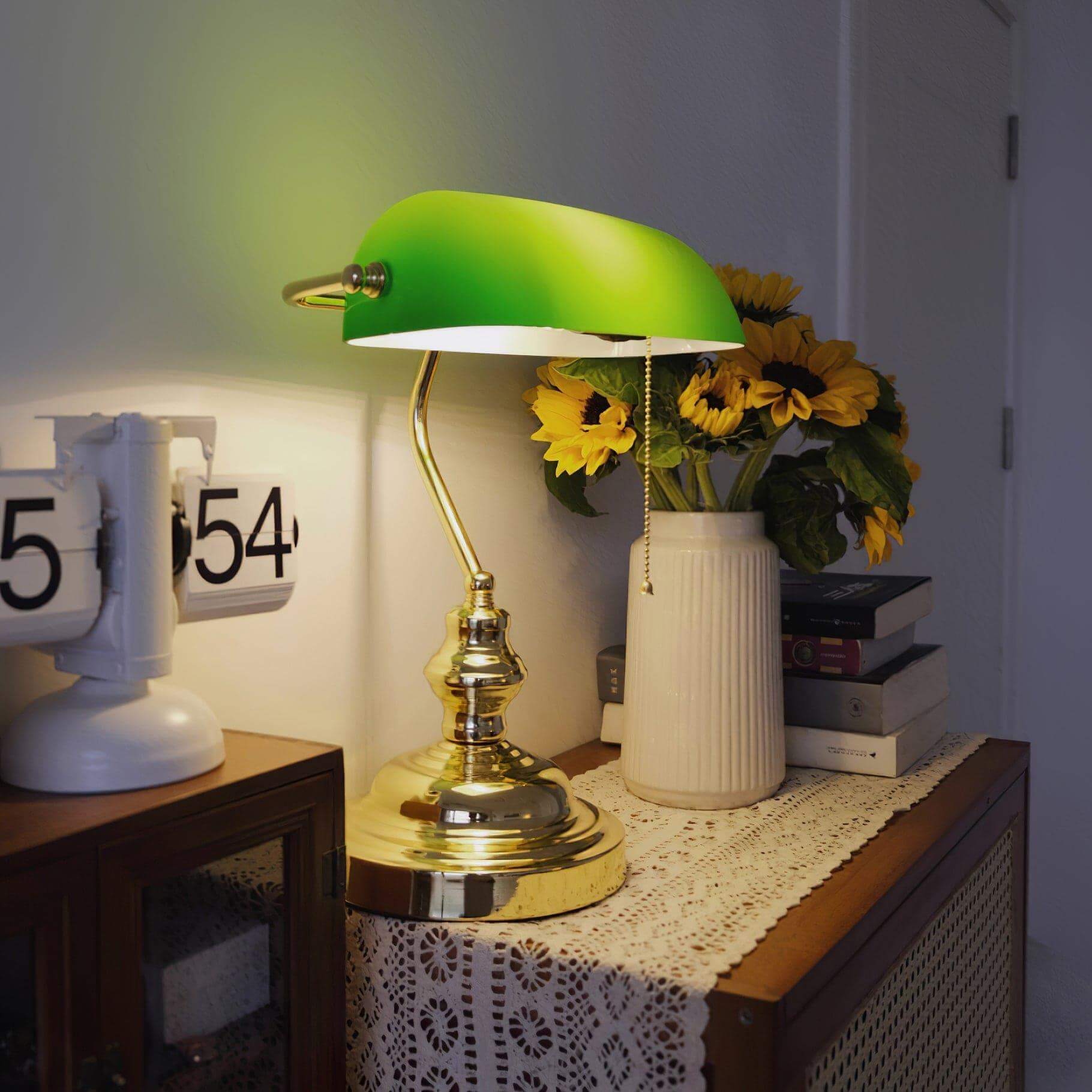 Vintage Bankers Table Lamp