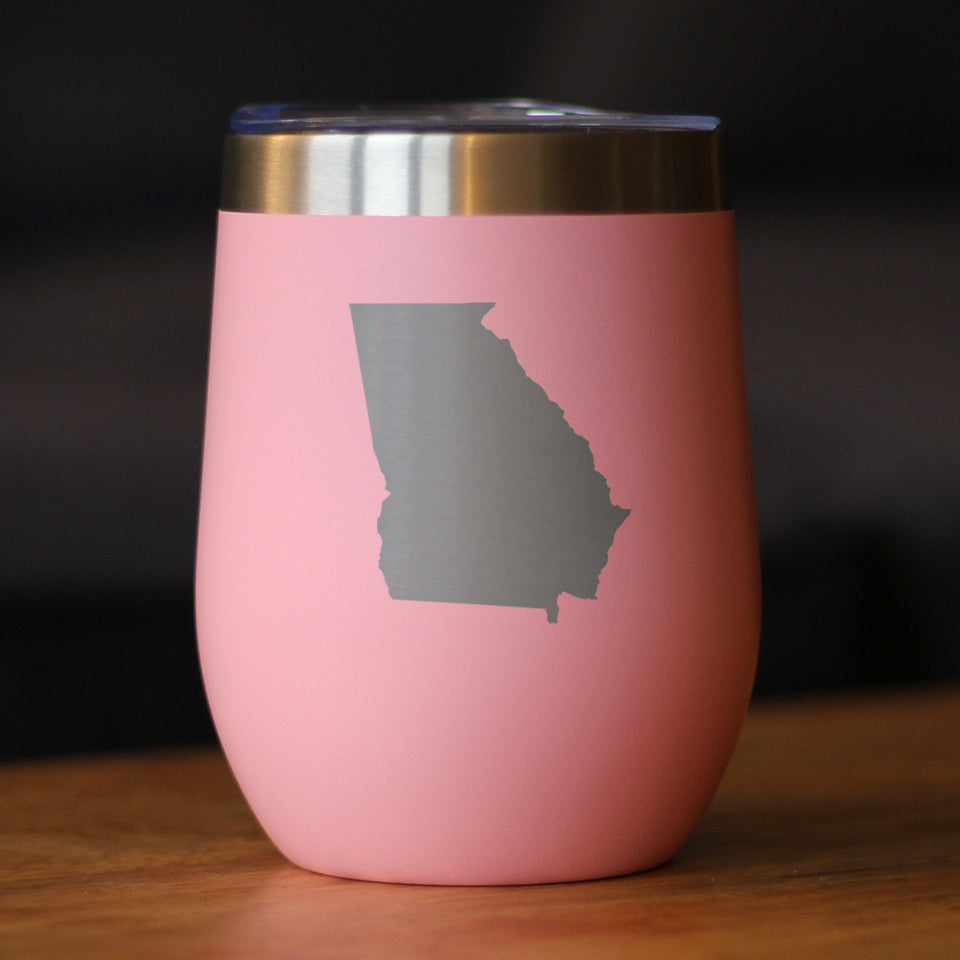 Georgia State Outline - Wine Tumbler