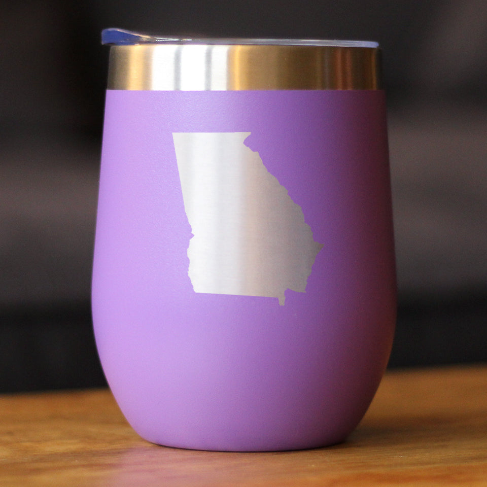 Georgia State Outline - Wine Tumbler
