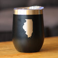 Illinois State Outline - Wine Tumbler