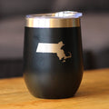 Massachusetts State Outline - Wine Tumbler