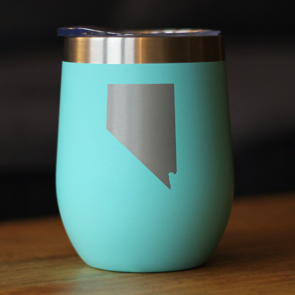 Nevada State Outline - Wine Tumbler