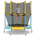 Costway 48 Inch Toddler Trampoline with Safety Enclosure Net-Yellow - Color: Yellow