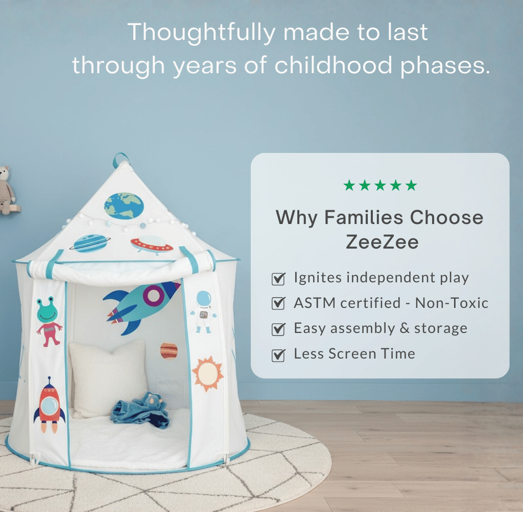 The ZeeZee Adventure Tent 2 - One Tent. Changeable Themes.