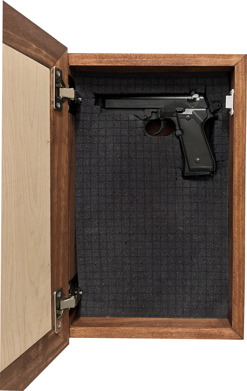 Wood Secure Gun Safe Welcome to our Home Wall Decor (Red Oak)