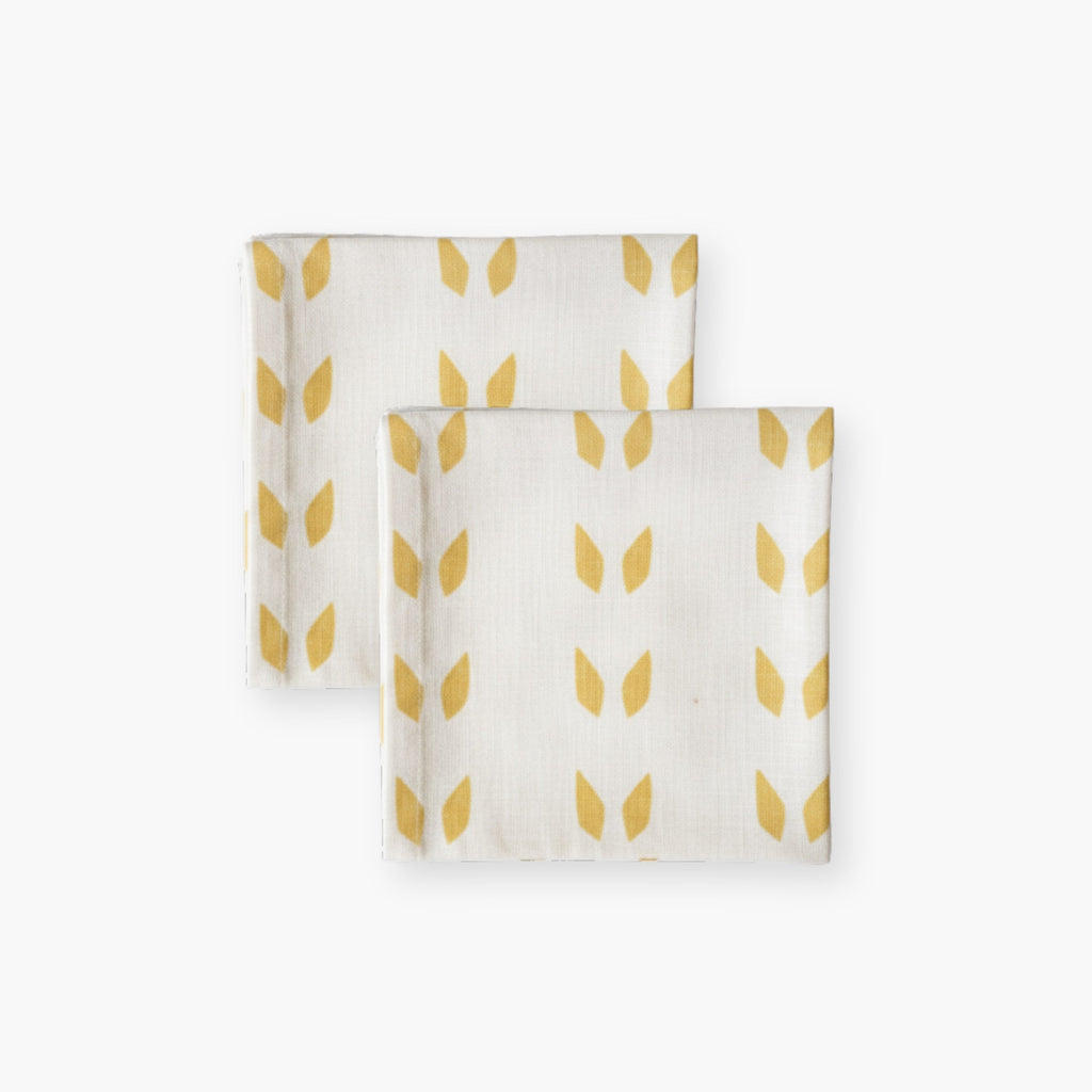 Terra - Pure Linen Table Napkins (Set of 2) - White Mustard
