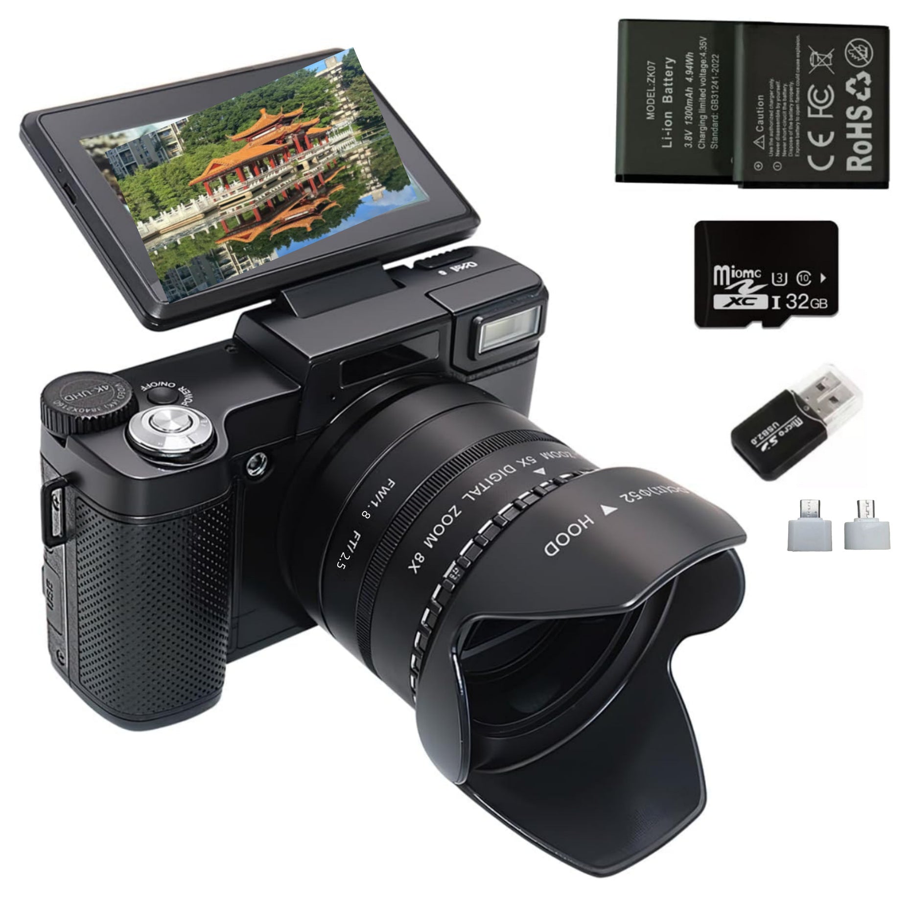 English language Version Of A High definition Digital Camera With 5x Optical Zoom