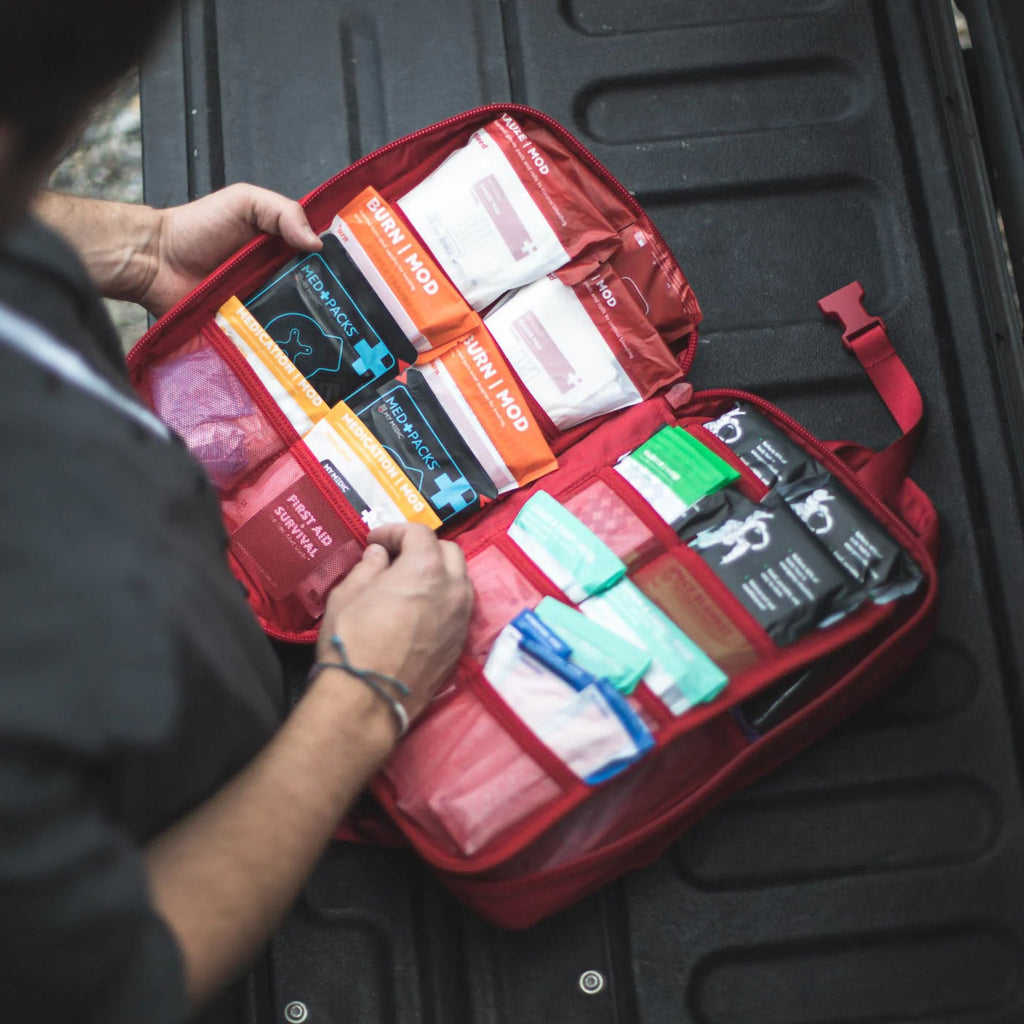 My Medic MyFAK First Aid Kit, Large Trauma Kit with Medical Supplies, Red MM-KIT-U-MFK-LG-RED-STN