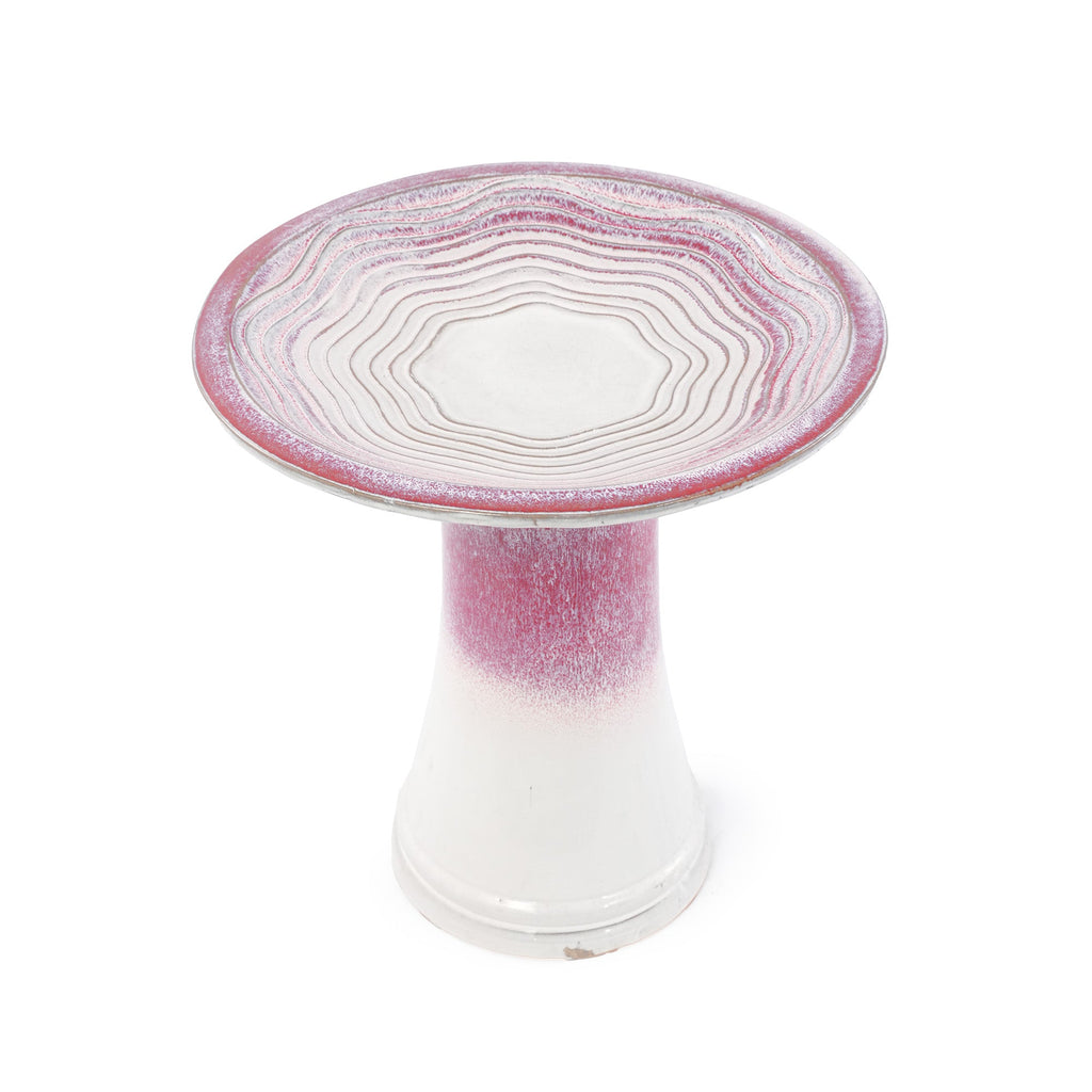 Handmade Glazed Ceramic Bird Bath