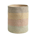 12" Handmade Natural Cotton Multicolored Woven Planter
