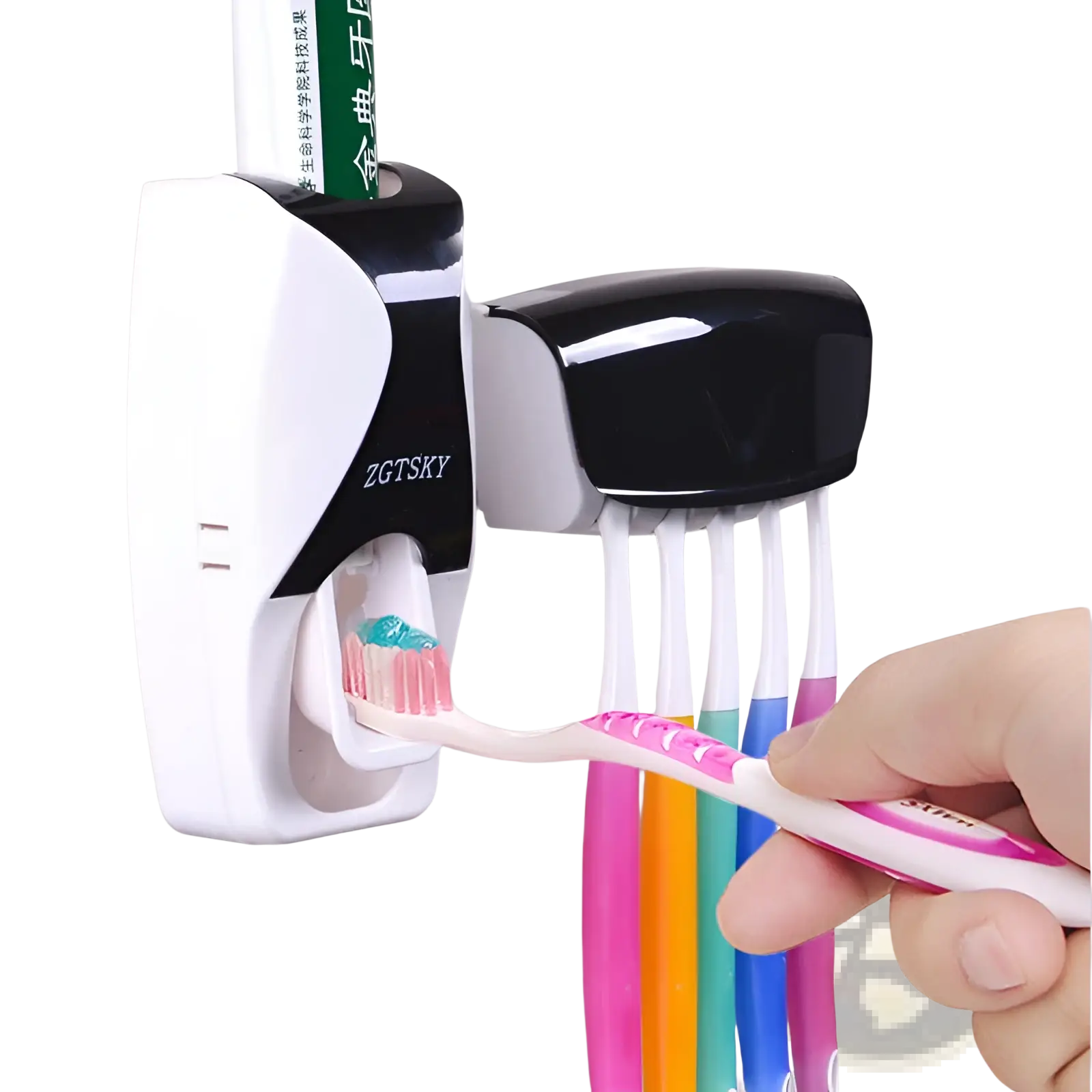 Automatic Toothpaste Dispenser and Toothbrush Holder Set