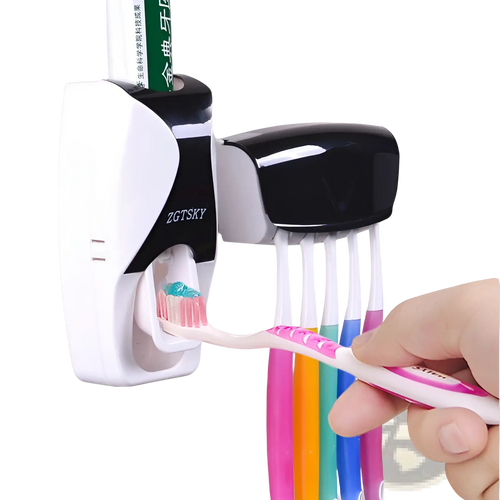 Automatic Toothpaste Dispenser and Toothbrush Holder Set