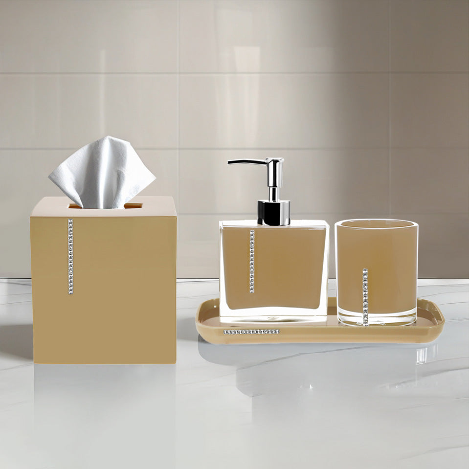 The Mcclary Collection - Elegant Modern Bathroom Décor Accessories Set of 4