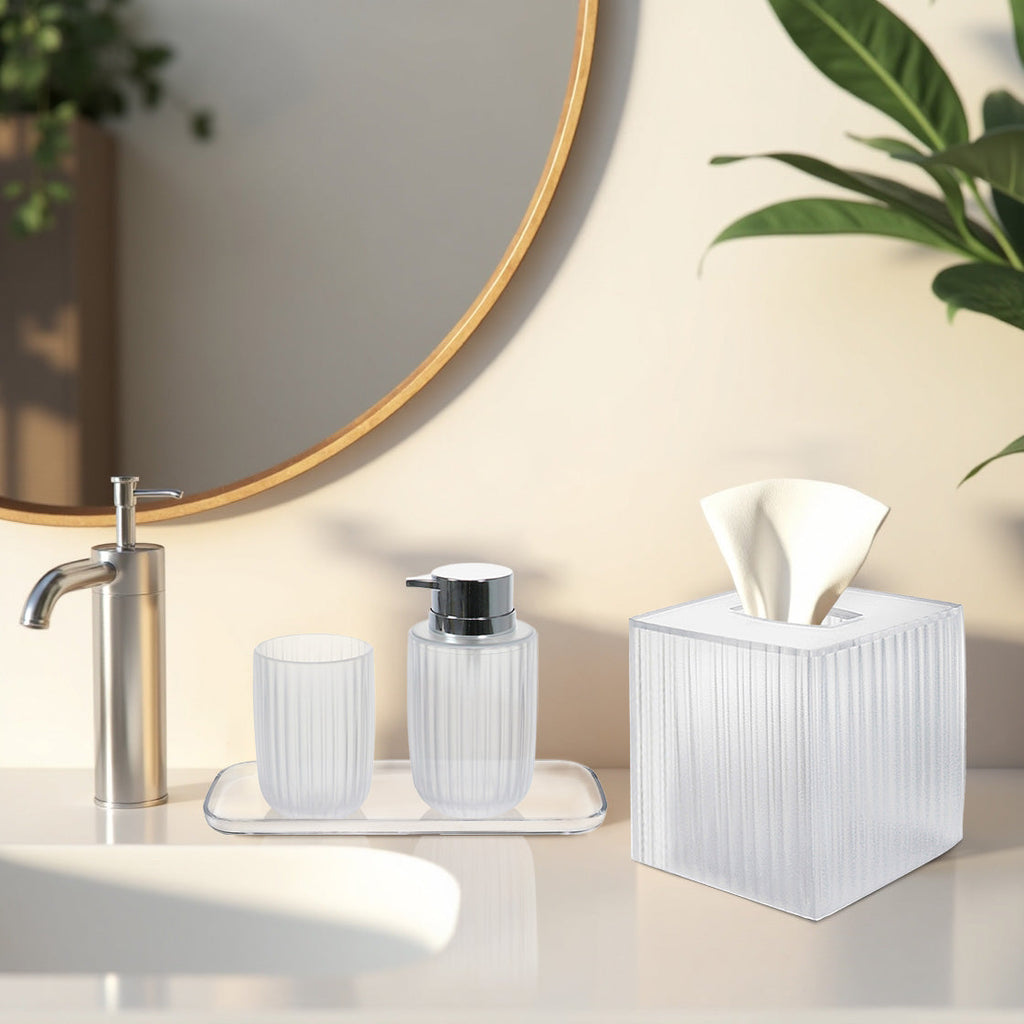 The Shirah Collection – Elegant Modern Bathroom Décor Accessories Set of 4