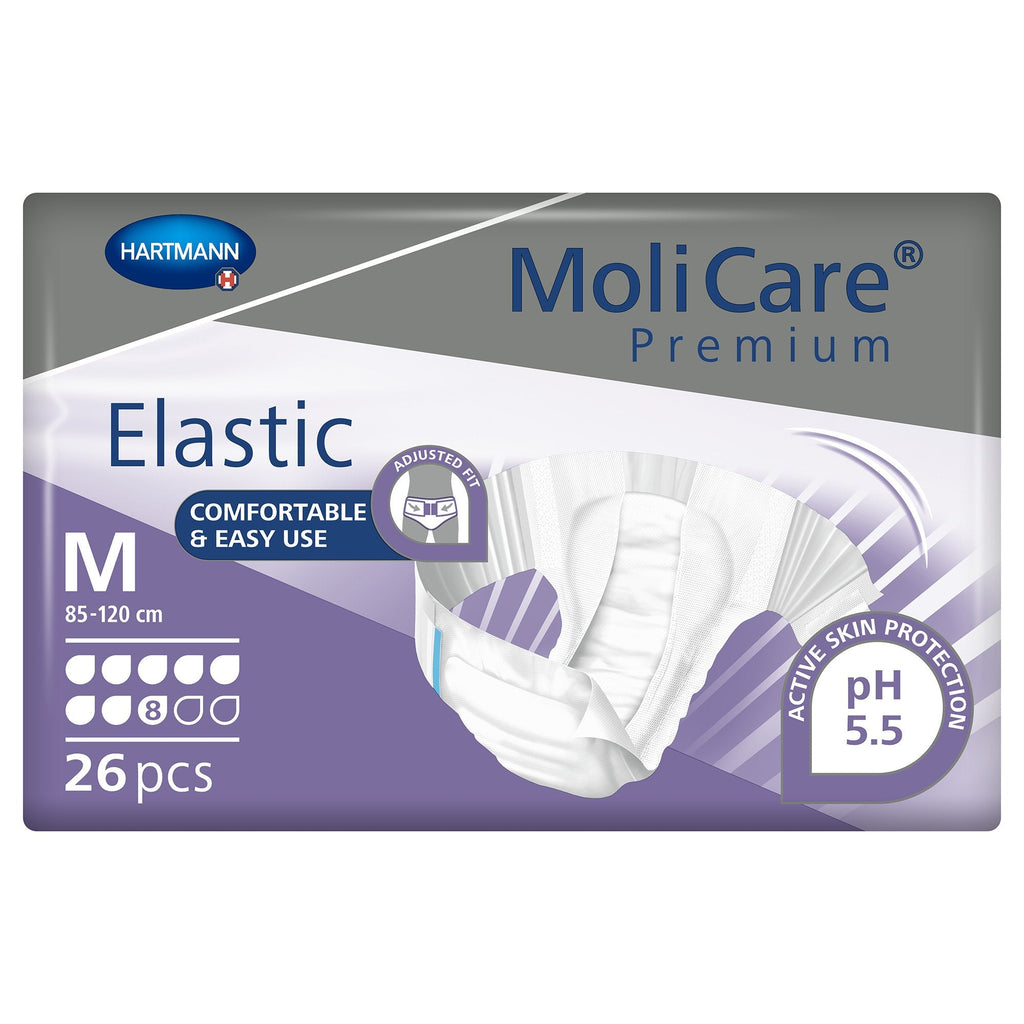 MoliCare® Premium Elastic 8 Drop Absorbency Incontinence Briefs, Medium 165472