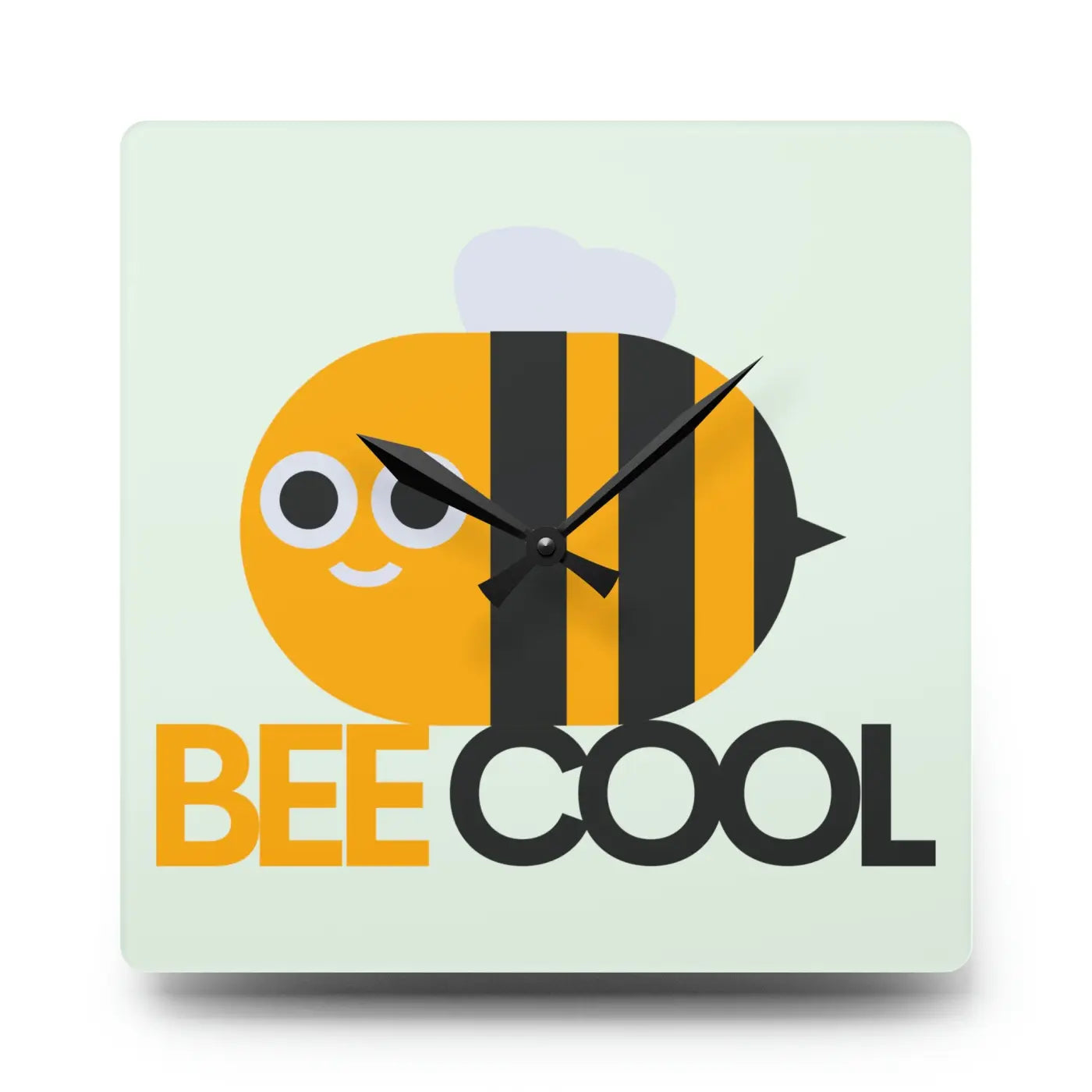 Bees Acrylic Wall Clock – Durable Square Art - Dipaliz