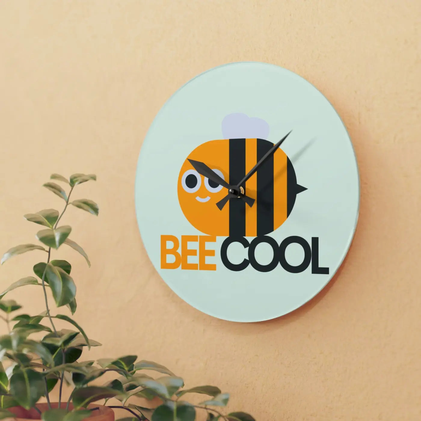 Bees Acrylic Wall Clock – Durable Square Art - Dipaliz