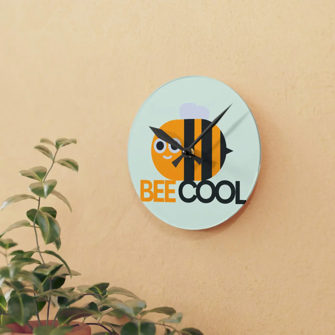 Bees Acrylic Wall Clock – Durable Square Art - Dipaliz