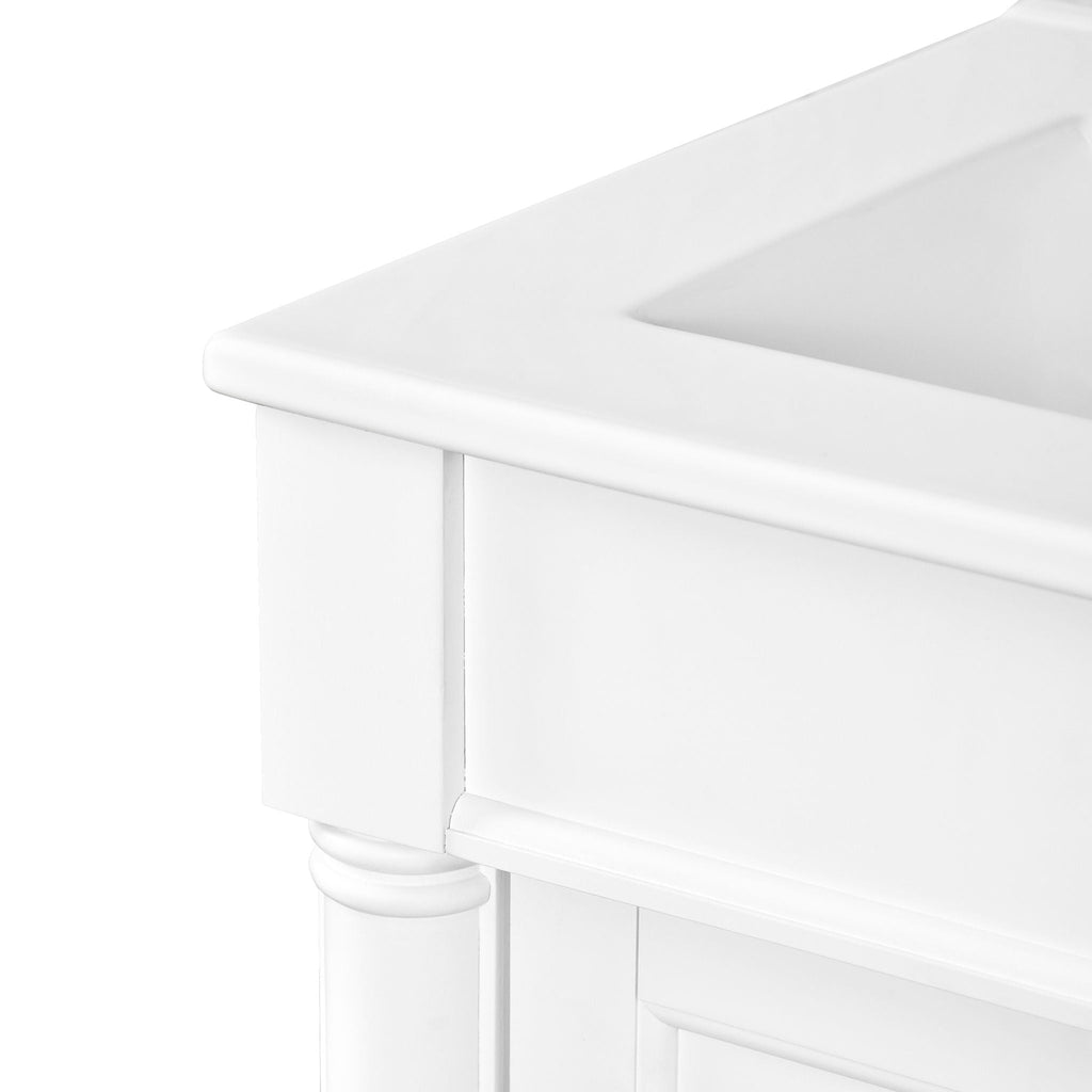 Bathroom Vanity With Top Sink, 2 Tier Storage Cabinet