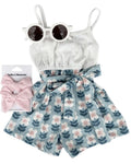 Betty Camisole Romper - Floral Sky