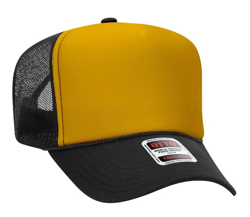 Mama Blue Checkered Bow Adult Otto Foam Trucker Hat