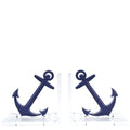 Blue Anchor Acrylic Bookends