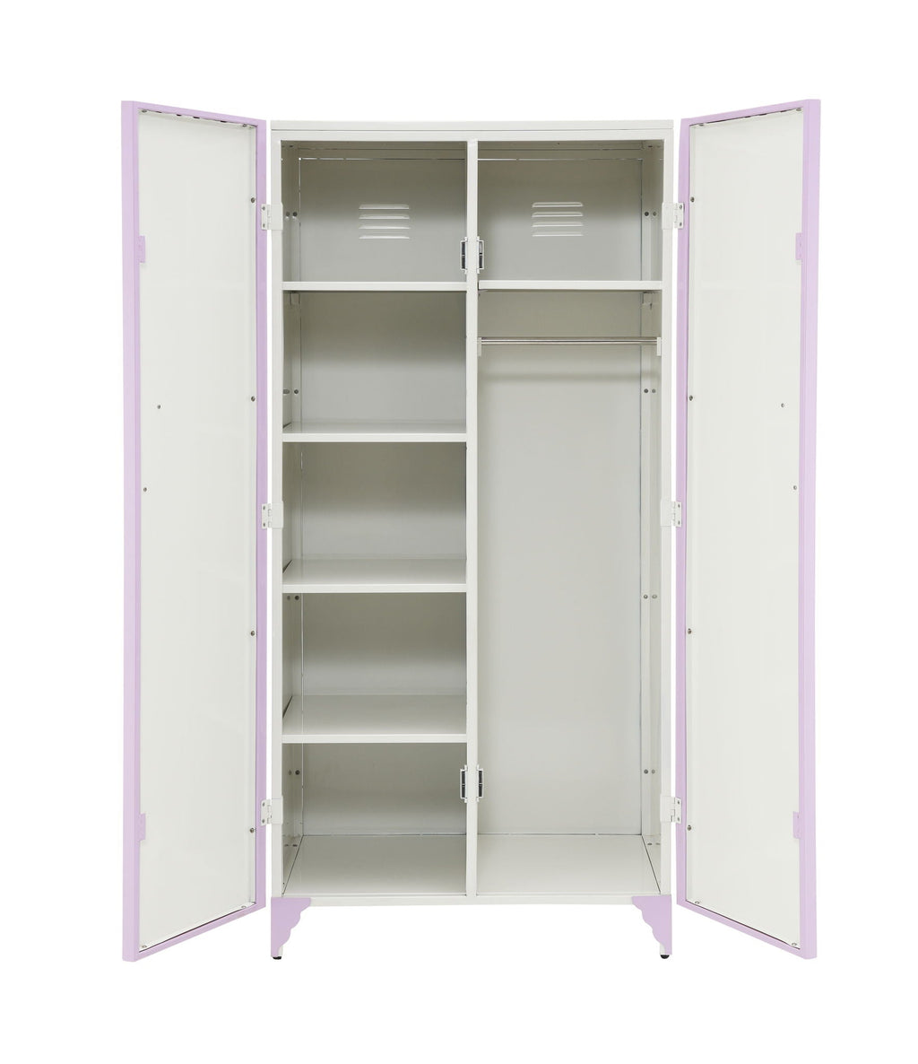 Priya II Synthetic Leather Purple Wardrobe
