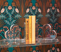 Clear Heart Acrylic Bookends