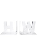 Clear Acrylic Initials Bookends
