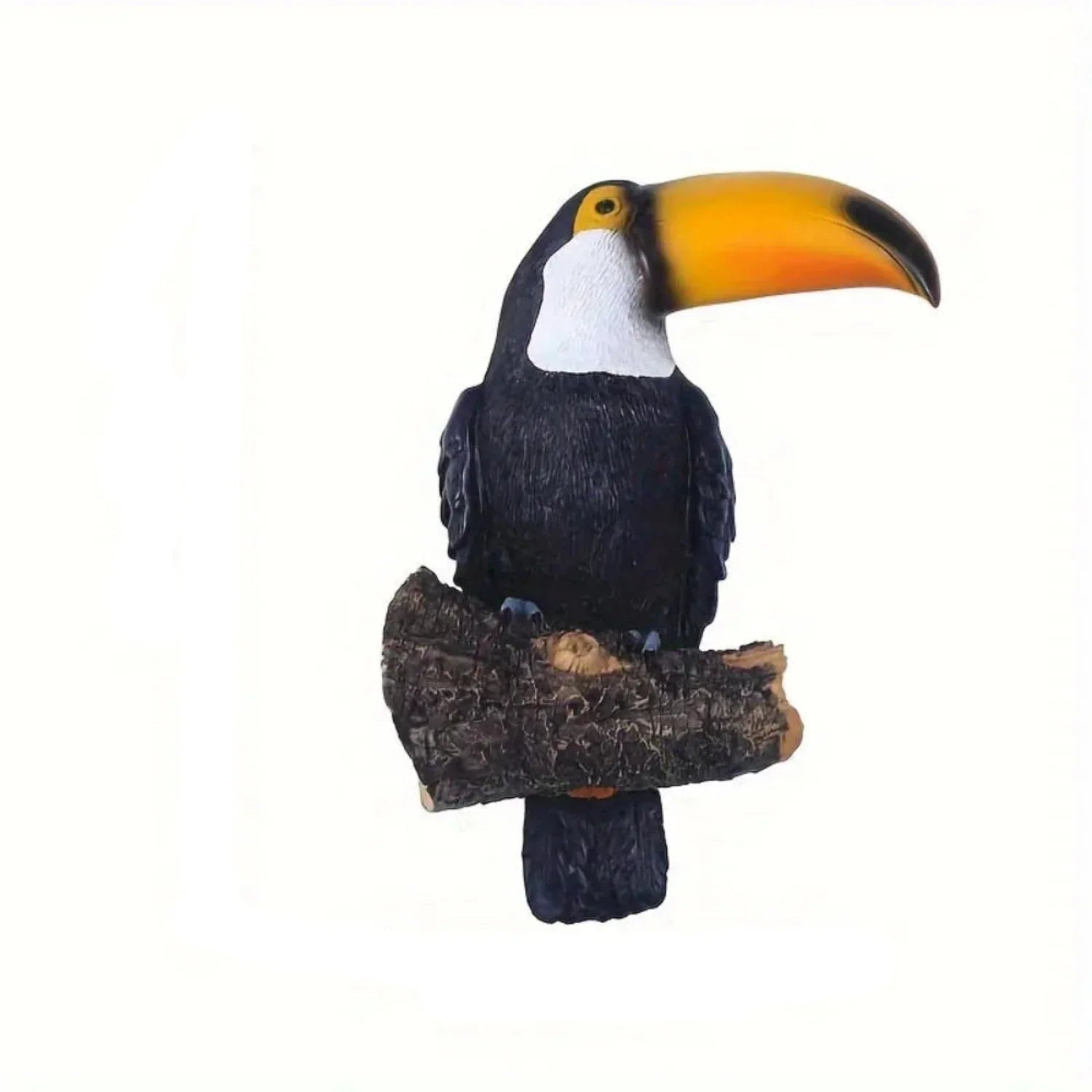 Colorful Ceramic Toucan Garden Statue Tropical Tree Decor