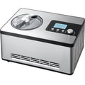 Automatic Ice Cream Maker with Built-in Compressor, 2 Quart No Pre-freezing Fruit Yogurt Machine, Stainless Steel Electric Sorbet Maker, 3 Modes Gelato Maker with LCD Display & Timer, Silver