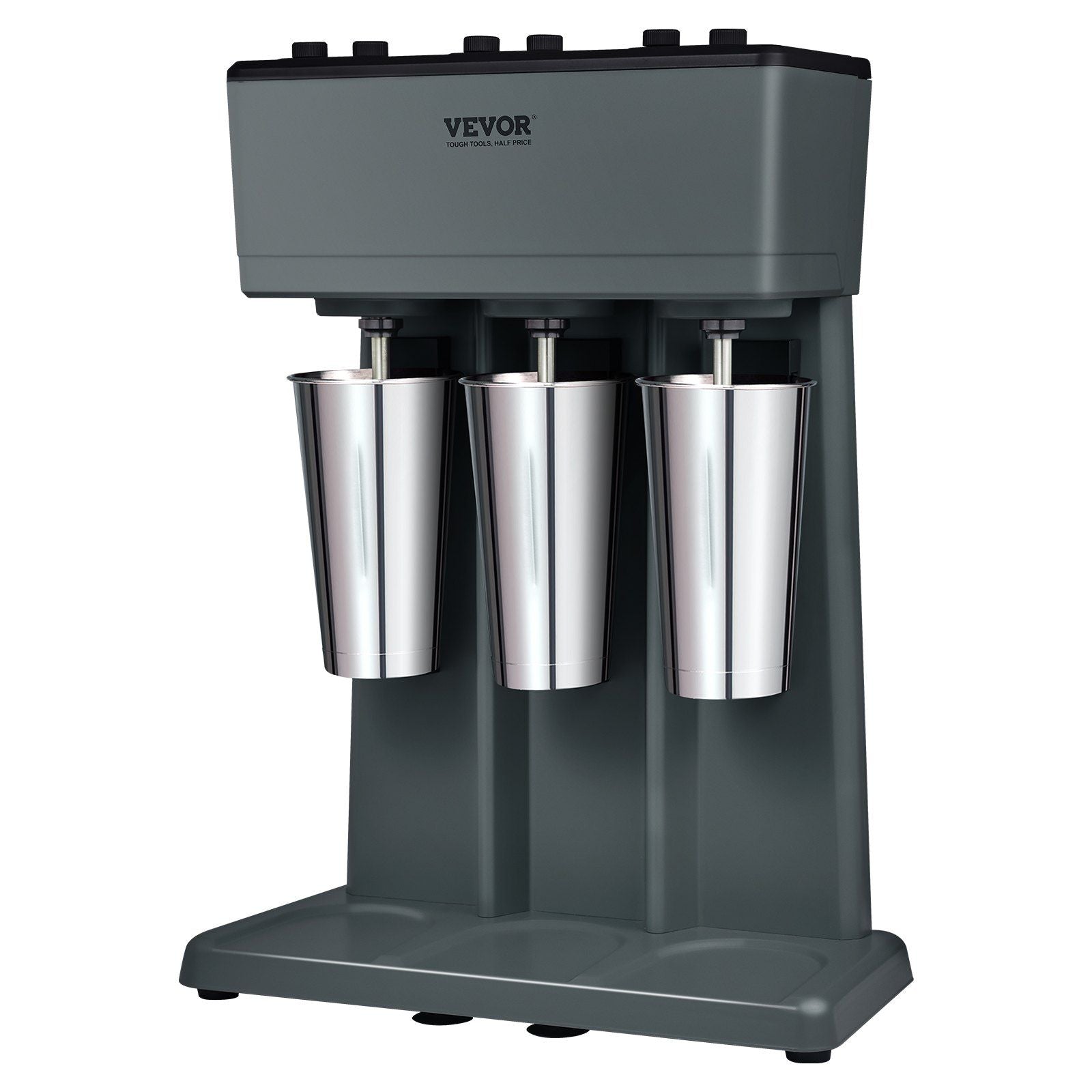 Milkshake Maker, 375W x 3 Electric Milkshake Machine, Triple Heads Drink Mixer Blender Machine, 3-Speed Milkshake Mixer with 3 x 820 ml Stainless Steel Cups, for Commercial and Home
