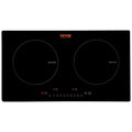 Electric Cooktop, 2 Burners, 24'' Induction Stove Top, Built-in Magnetic Cooktop 1800W, 9 Heating Level Multifunctional Burner, LED Touch Screen w/ Child Lock & Over-Temperature Protection