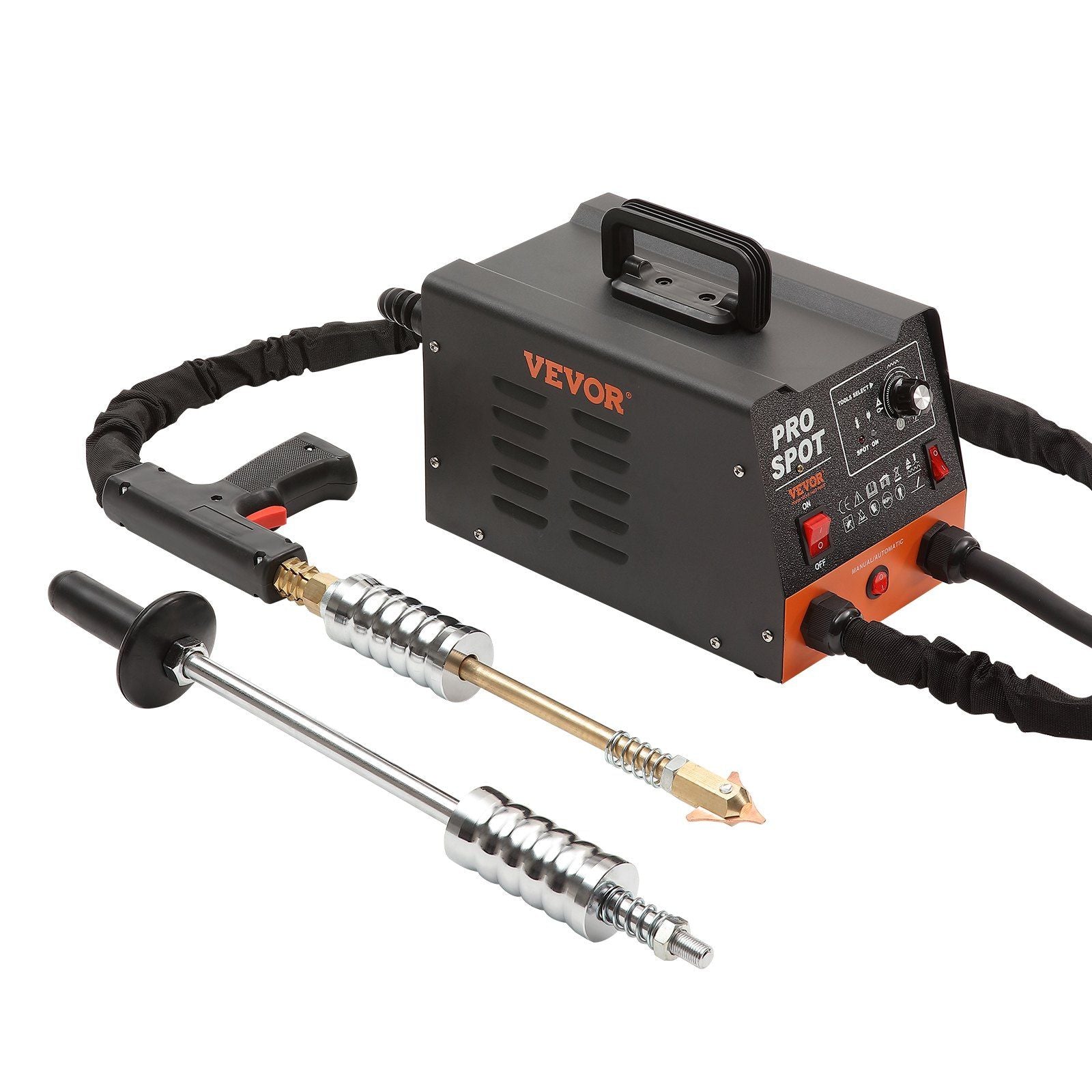 Stud Welder Dent Repair Kit, 3KW Spot Welder Dent Puller with 6 Welding Modes, Auto Body Spot Welding Dent Puller Machine & 16 Types of Welding Accessories for Car, Truck, Motorcycle Dent Repair