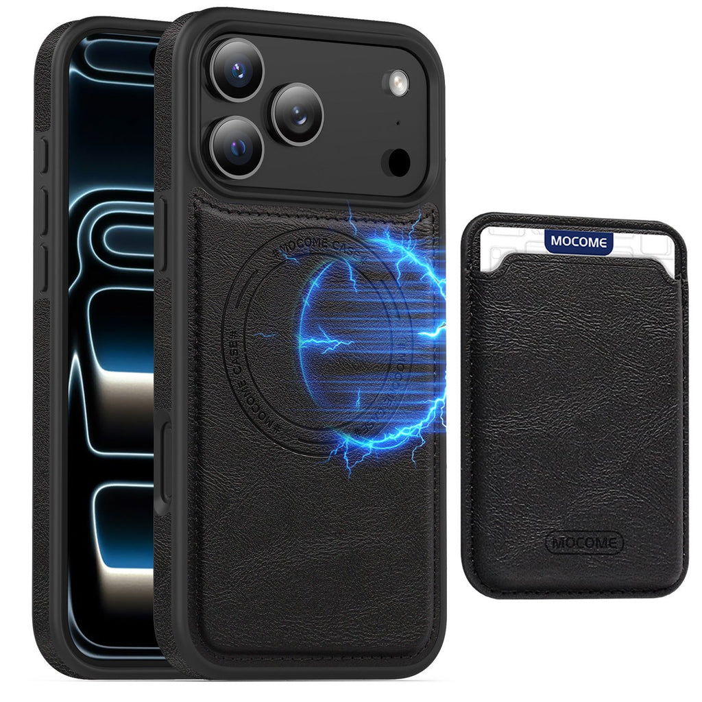 Leather Magnetic Card Holder Phone Case Compatible With The 17 Pro Max