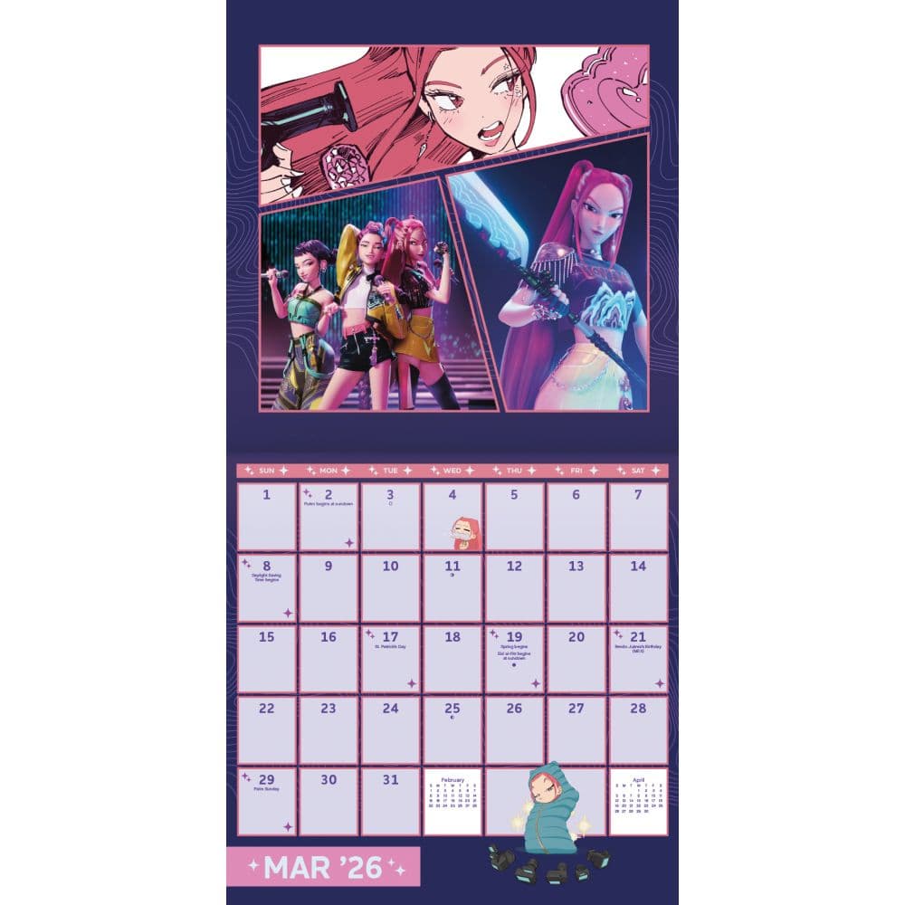 KPop Demon Hunters 2026 Calendar