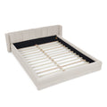 Modern Upholstered Bed Frame With Thick Fabric And Headboard