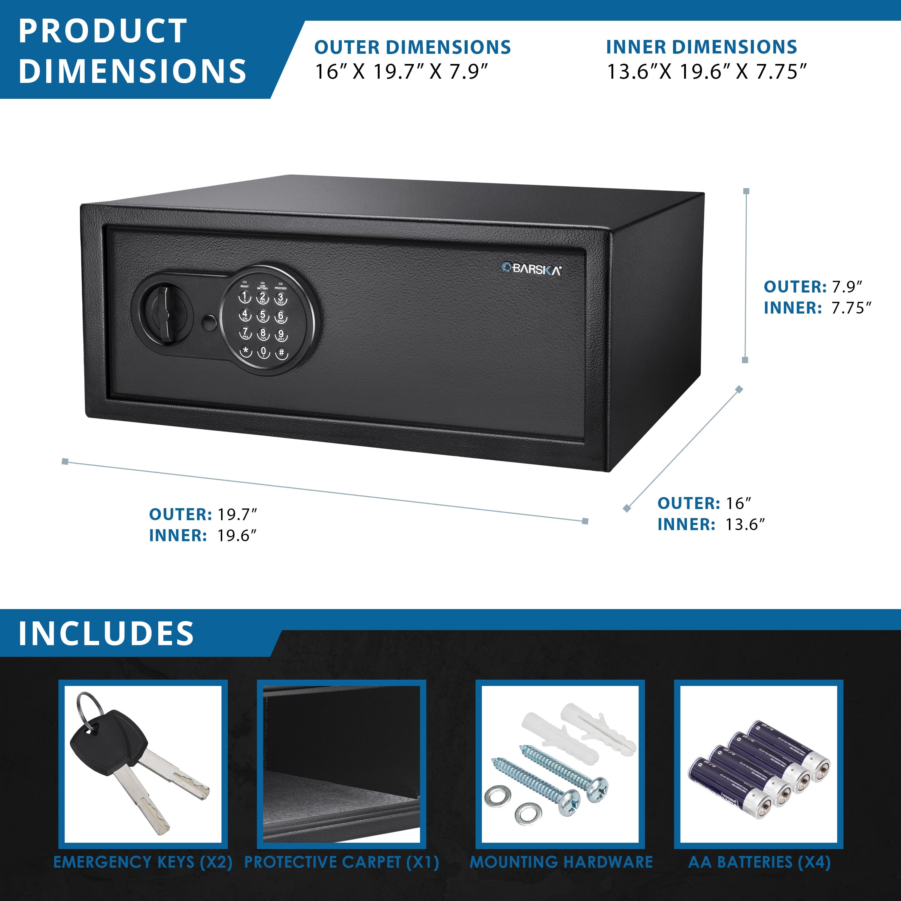 1.2 Cu Ft Digital Keypad Security Safe
