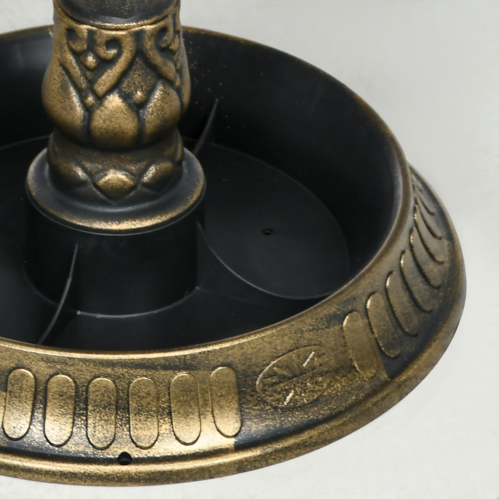 Outsunny 32" Antique Bird Bath with Planter Base