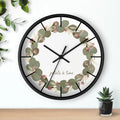 Eucalyptus Wreath Wall Clock – Whisper Quiet - Dipaliz