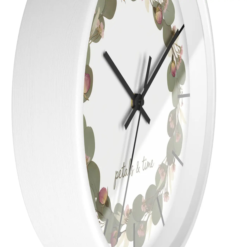 Eucalyptus Wreath Wall Clock – Whisper Quiet - Dipaliz