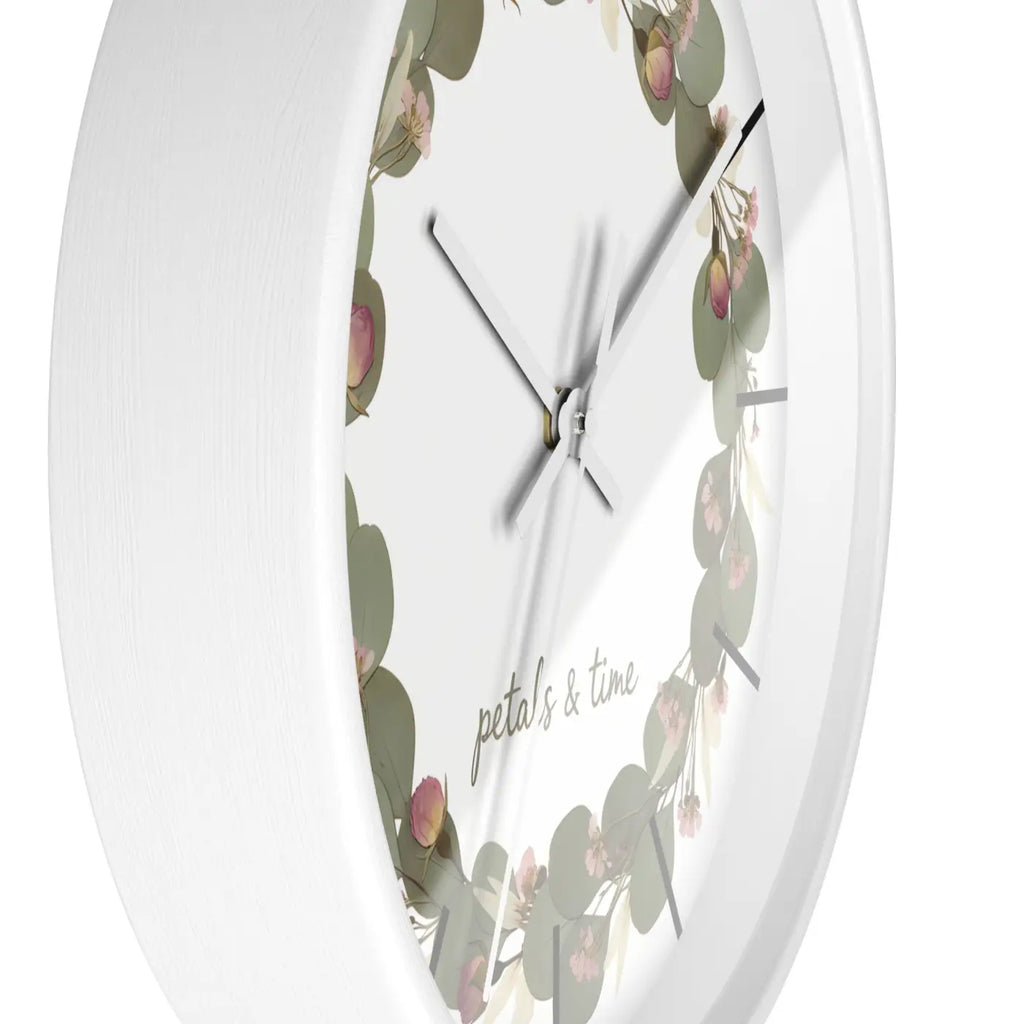 Eucalyptus Wreath Wall Clock – Whisper Quiet - Dipaliz