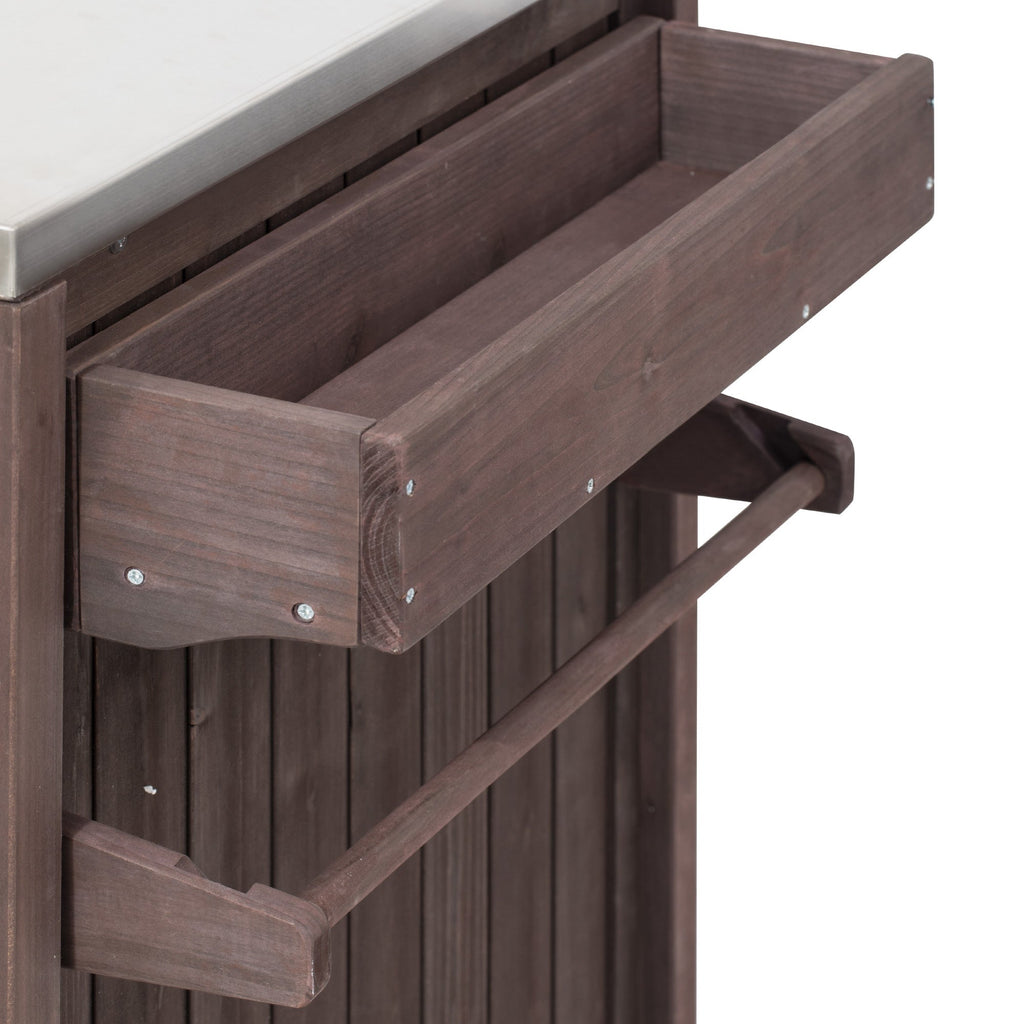 K&K 66.5' Outdoor Kitchen Island for Big Green Egg Grills